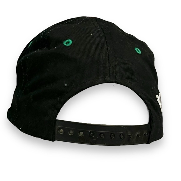 Vintage NASCAR snap back hat #18 Bob Labonte Signed Interstate Batteries Black - Picture 7 of 11